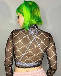 AE Barbed Bish Mesh Crop Top 8 AE Barbed Bish Mesh Crop Top -ravewonder store Photo Sep 24 2 50 57 PM
