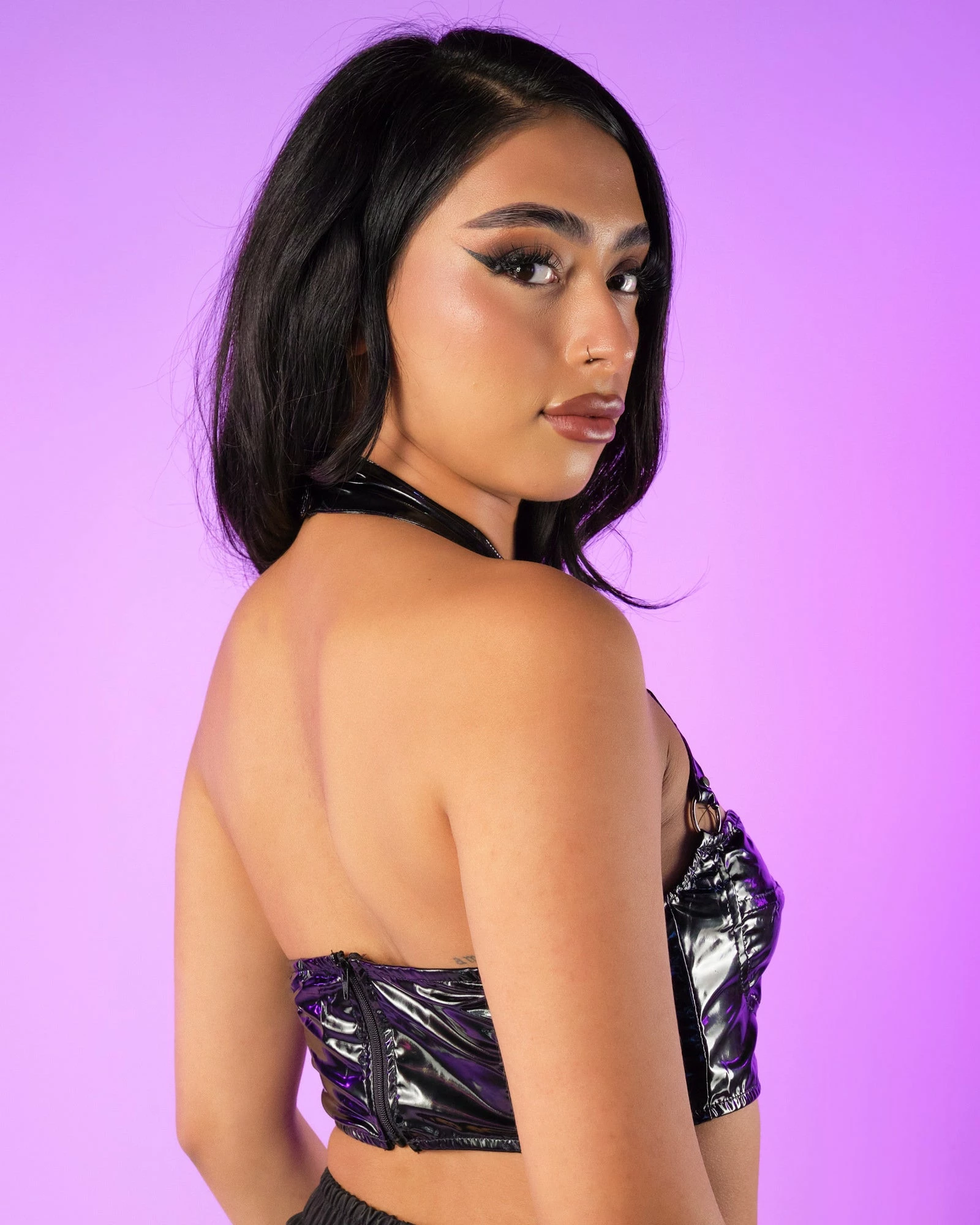 AE Say When Vinyl Halter Top 3 AE Say When Vinyl Halter Top - Image 3