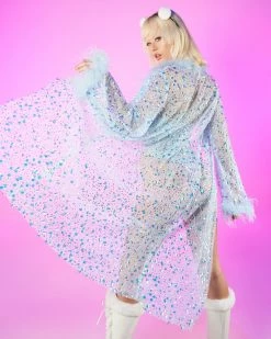 Hot And Delicious Baby Blue Willow Robe -ravewonder store RW 011923 1119