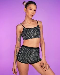 Hot And Delicious Black Ice 2pc Rhinestone Set