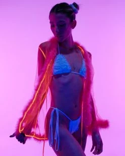 Be Wicked So Xxtra Feather Trim Sheer Short Robe -ravewonder store RW 062922 679 1 scaled