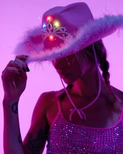 AE LED Rodeo Princess Cowboy Hat