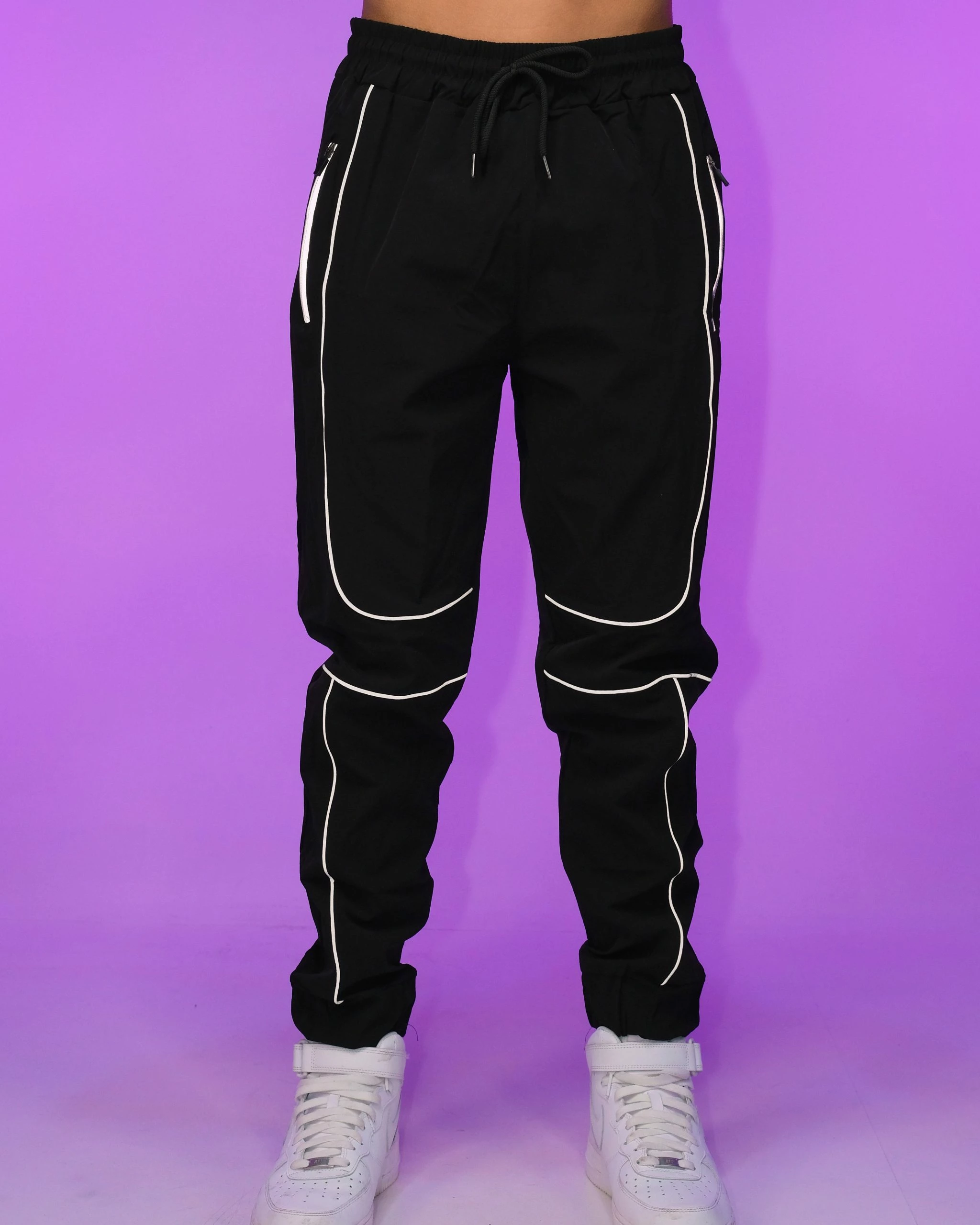AE Black Reflective Joggers 3 AE Black Reflective Joggers