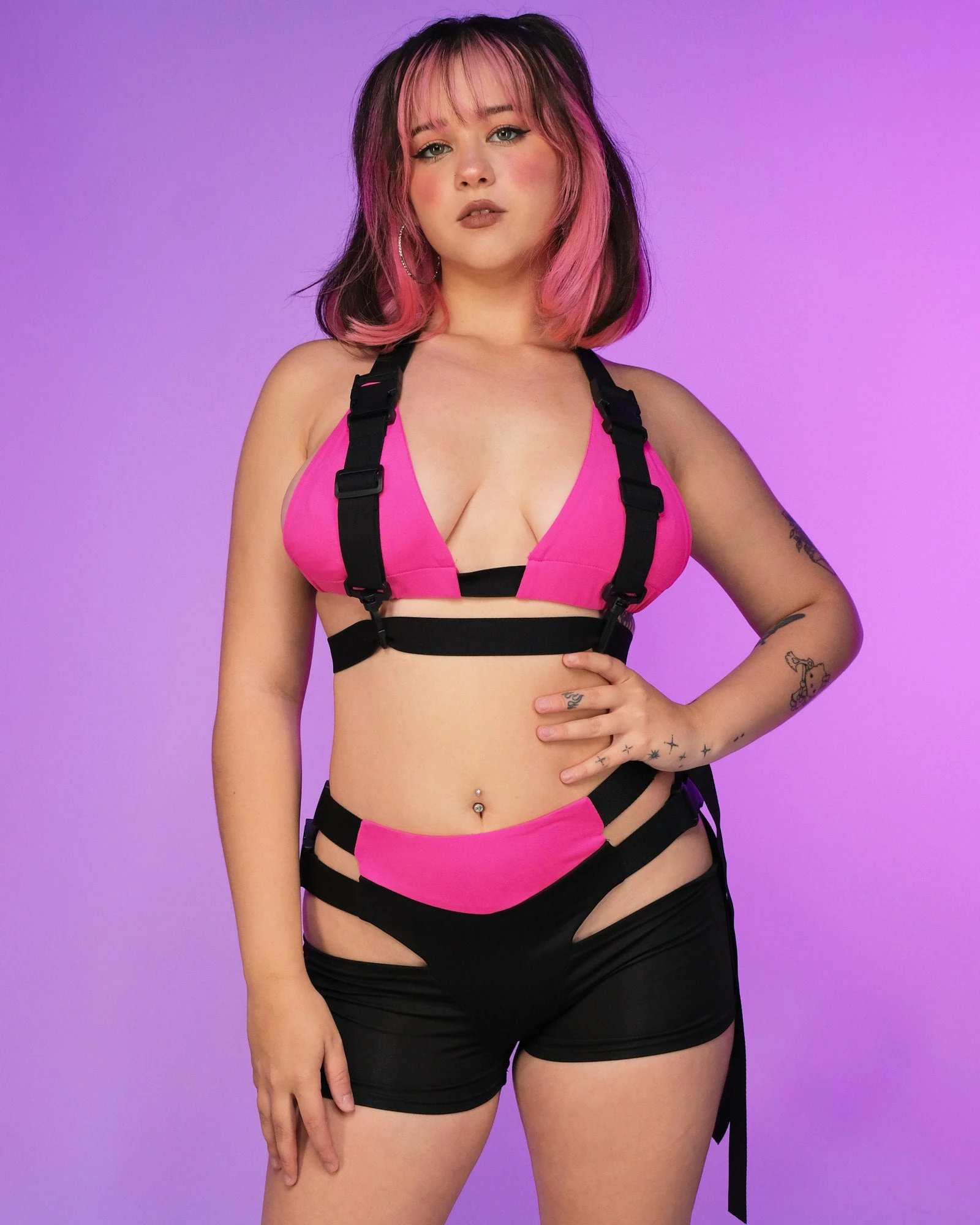 AE Electric Pink 2pc Buckle Set 2 AE Electric Pink 2pc Buckle Set - Image 2