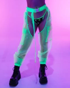 Hot And Delicious Neon Green Sheer Possibilities Organza Chaps 13 Hot And Delicious Neon Green Sheer Possibilities Organza Chaps -ravewonder store RW 071922 828