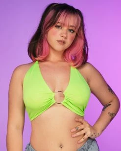 AE Pull U In O-Ring Halter Top -ravewonder store RW 071922 849