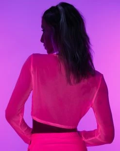 OhYes Fashion Ring My Bell Pink Mesh Top 8 OhYes Fashion Ring My Bell Pink Mesh Top -ravewonder store RW 072222 265