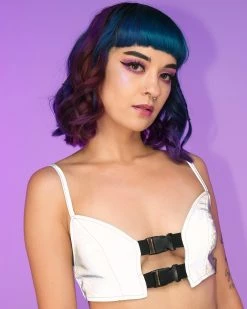 OhYes Fashion Flashback To Never Buckled Reflective Crop Top