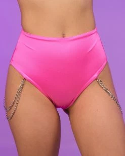 Bodyzone Techno Bish Chain High-Waist Shorts -ravewonder store RW 081722 1044