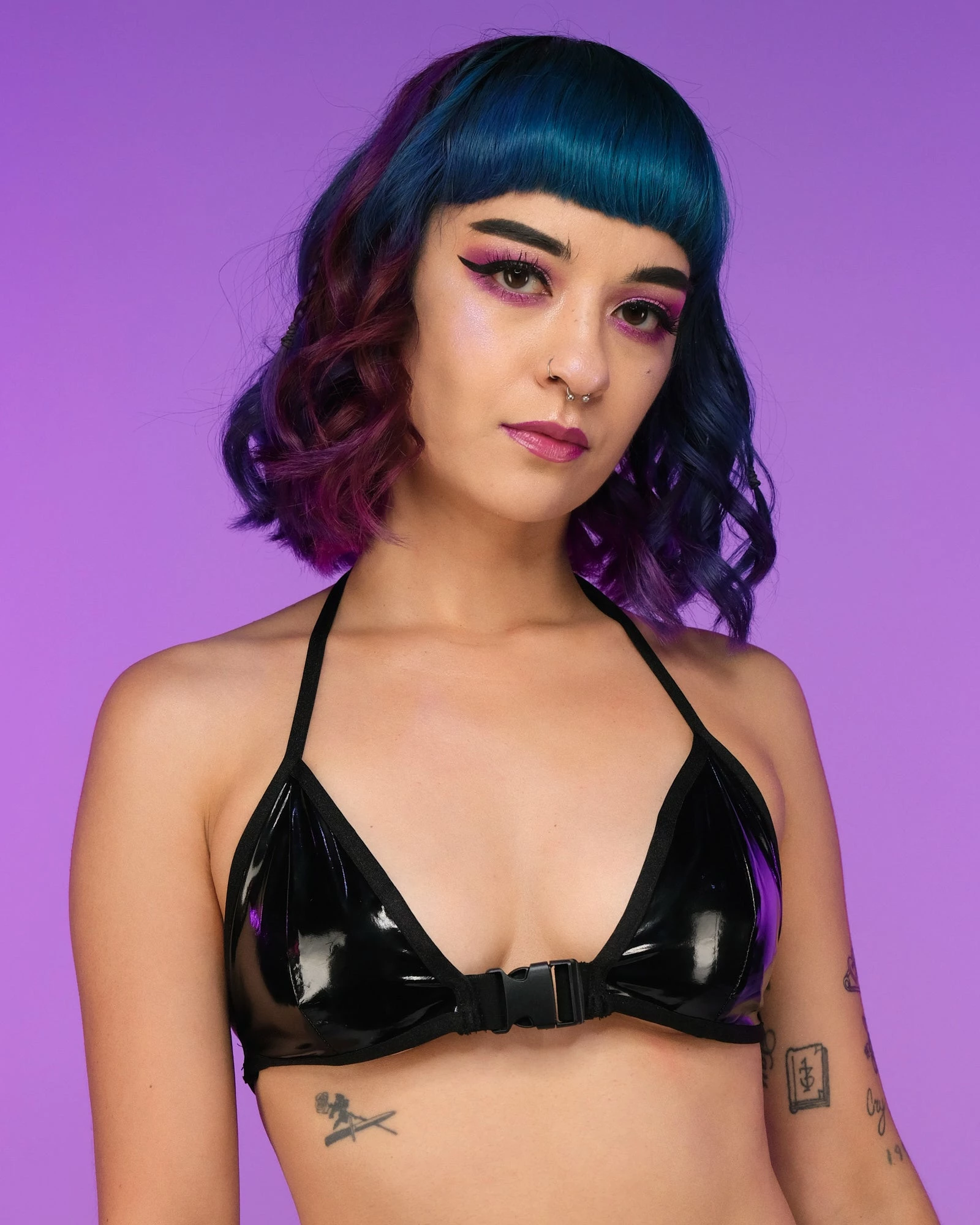 OhYes Fashion Cover Of Darkness Black Vinyl Bralette 3 OhYes Fashion Cover Of Darkness Black Vinyl Bralette