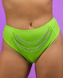 OhYes Fashion Green Breakin' Chains High Waist Bottoms -ravewonder store RW 082322 102