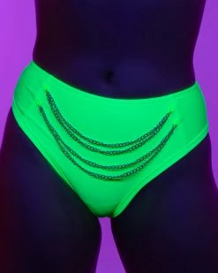 OhYes Fashion Green Breakin' Chains High Waist Bottoms -ravewonder store RW 082322 113