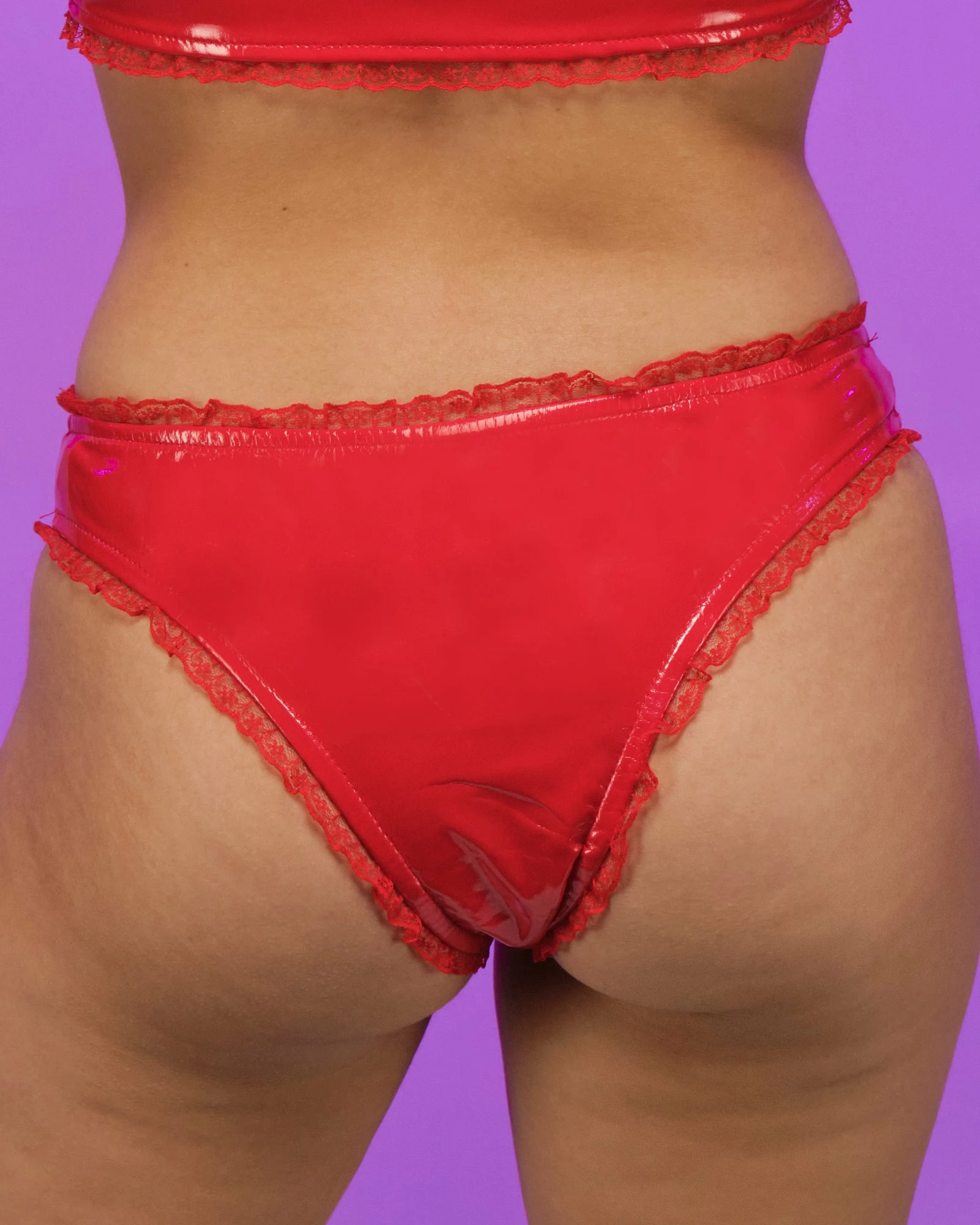 OhYes Fashion Red Vinyl Pixie Bottoms 6 OhYes Fashion Red Vinyl Pixie Bottoms - Image 4