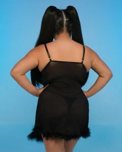 Be Wicked Oh Behave Black Teddy Dress -ravewonder store RW 082422 225