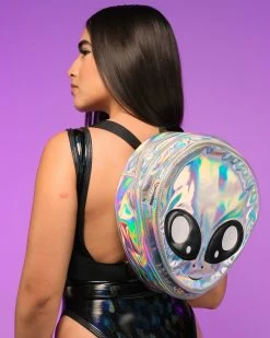 Comeco Inc Alien Holographic Backpack 5 Comeco Inc Alien Holographic Backpack -ravewonder store RW 082922 104