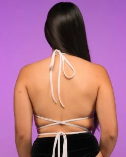 Shark White Sheer Bikini Wrap Top -ravewonder store RW 082922 156