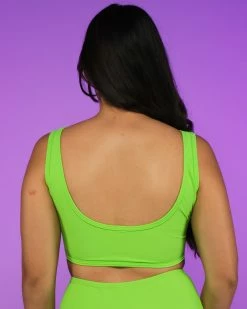 Juan Neon Green Underboob Top -ravewonder store RW 090822 107
