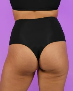 Shark Black High Waist Cheeky Bottoms -ravewonder store RW 090822 270