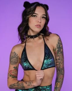 Juan Serpentine Sea Bikini Tie Top