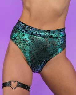 Juan Serpentine Sea Scrunch Back Booty Shorts