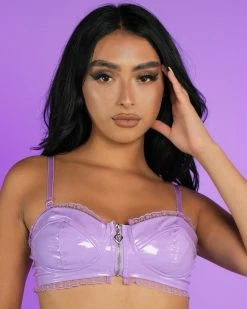 OhYes Fashion Lavender Vinyl Pixie Tube Top