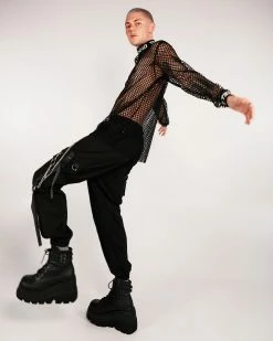 AE Too Extra Chain Cargo Black Joggers 12 AE Too Extra Chain Cargo Black Joggers -ravewonder store RW 093022 1665