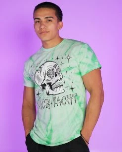 Space Yacht Tie Dye Swirl Skeleton Tee