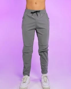 AE Gray Reflective Joggers -ravewonder store RW 093022 380