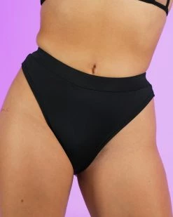 Shark Black Cheeky High-Cut Bottoms