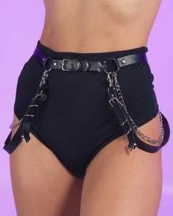 AE Chained And Buckled Garter Belt