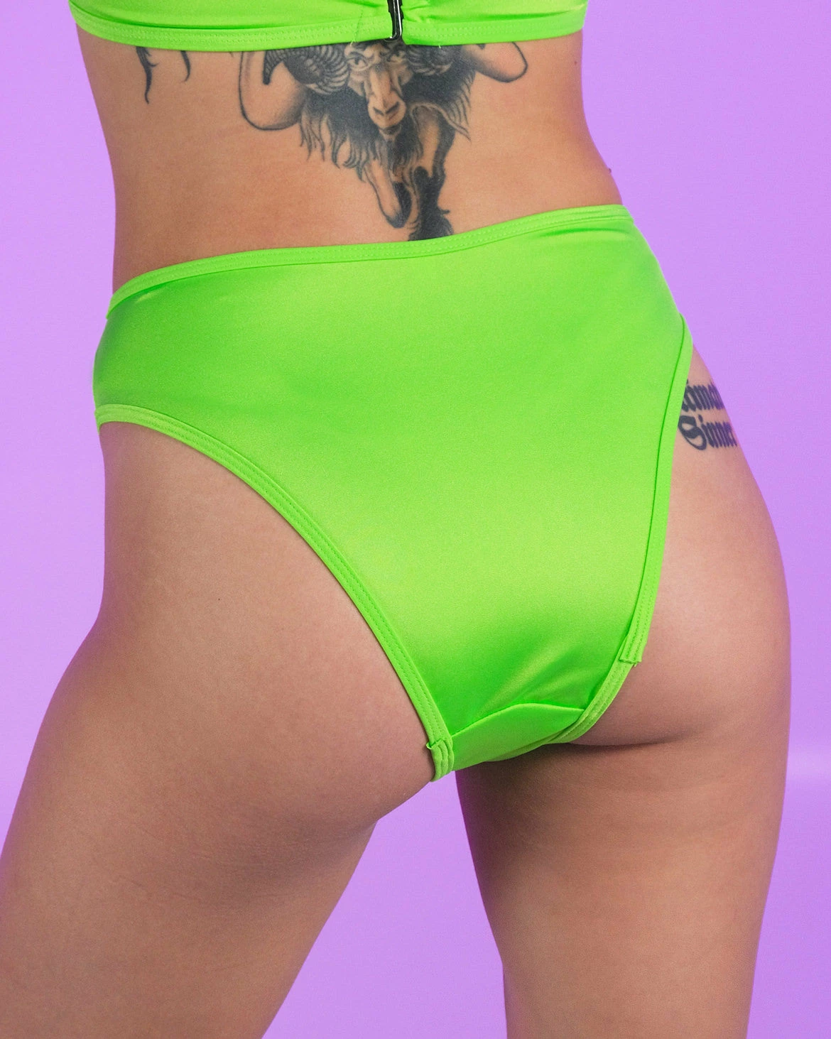 Roma Neon Green Kinetic Keyhole Bottoms 4 Roma Neon Green Kinetic Keyhole Bottoms - Image 2