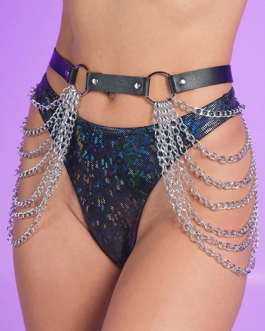 AE All Chained Up Faux Leather Belt 1 AE All Chained Up Faux Leather Belt