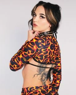 Juan Firestarter Long Sleeve Shrug -ravewonder store RW 101222 1122
