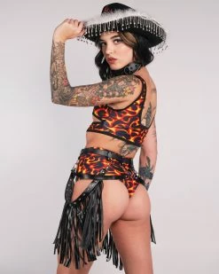 Juan Firestarter Underboob Top 6 Juan Firestarter Underboob Top -ravewonder store RW 101222 1447