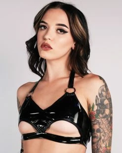 Roma Vinyl Underboob O-Ring Top