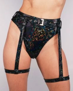 Roma Onyx Aura Garter Belted Shorts