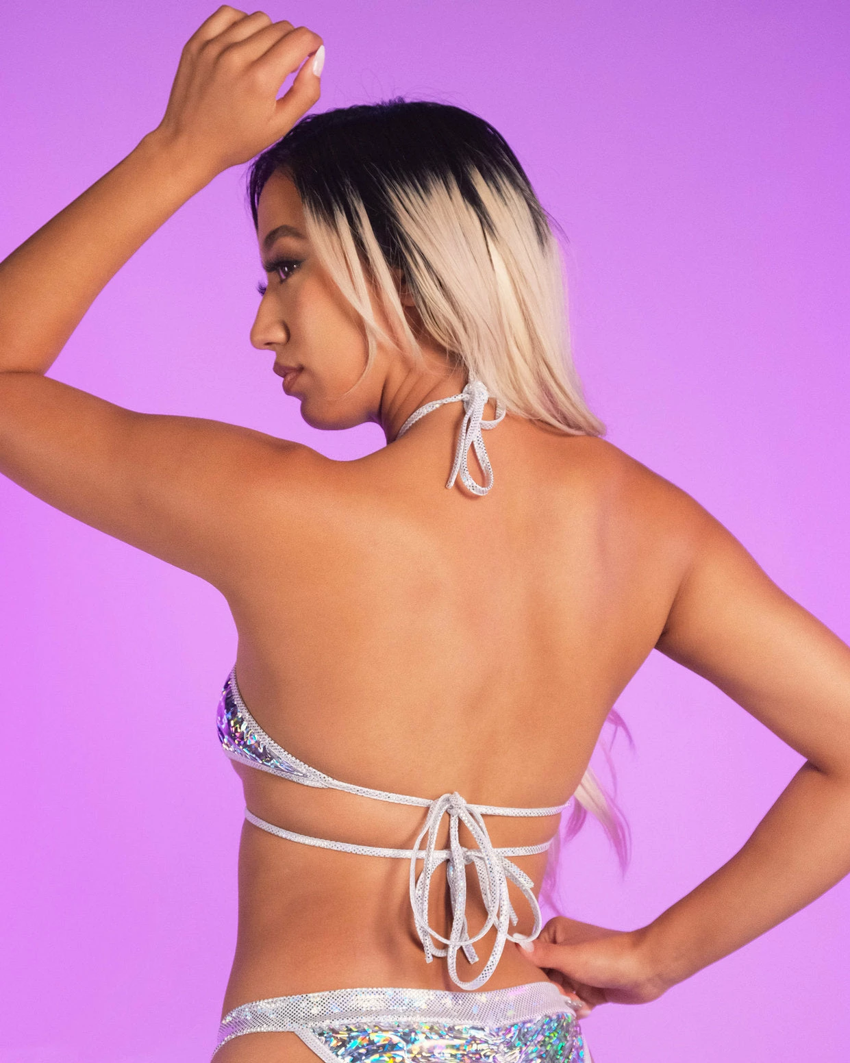 Roma Ice Prism Cutout Tie Top 5 Roma Ice Prism Cutout Tie Top - Image 3