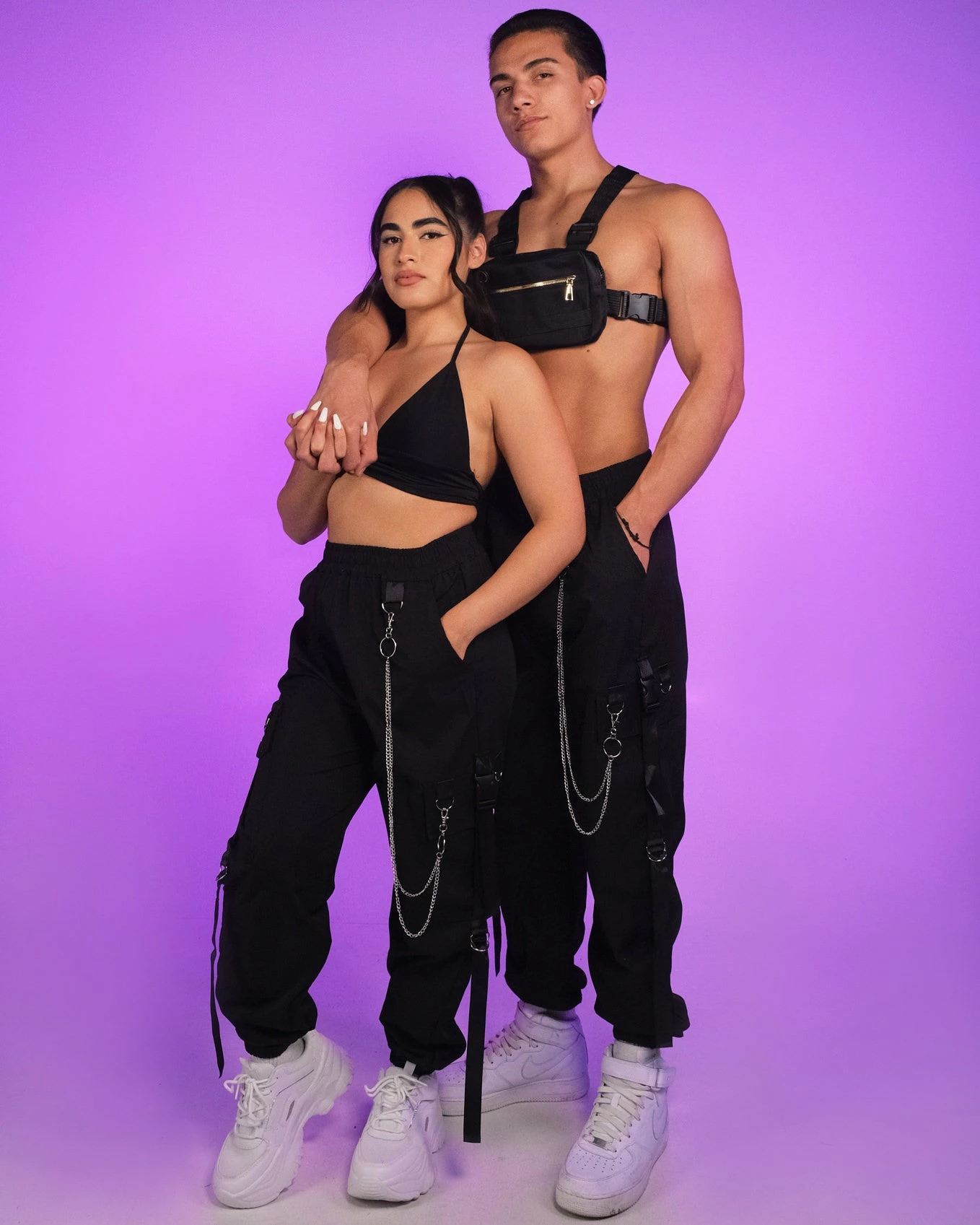 AE Too Extra Chain Cargo Black Joggers 4 AE Too Extra Chain Cargo Black Joggers - Image 2