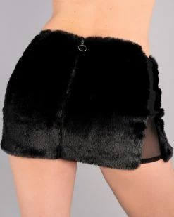 OhYes Fashion Pet Me Fuzzy Mesh Stripe Mini Skirt -ravewonder store RW 101822 41