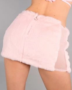 OhYes Fashion Pet Me Fuzzy Mesh Stripe Mini Skirt -ravewonder store RW 101822 84