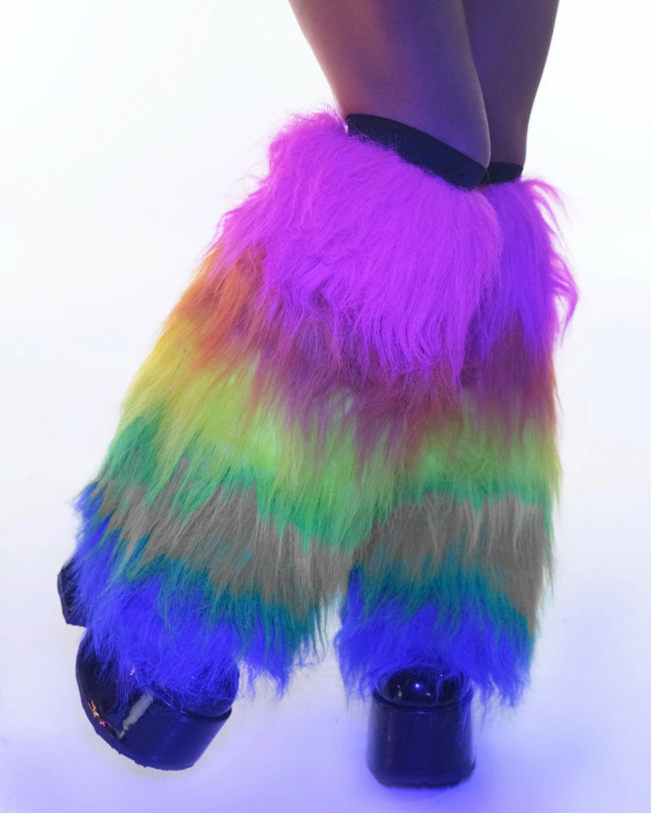 Leg Avenue Multicolor Fluffy Leg Warmers 2 Leg Avenue Multicolor Fluffy Leg Warmers - Image 2