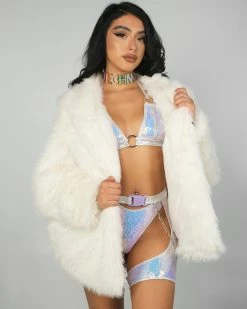Fashion Go Lush Luv Long Faux Fur Jacket -ravewonder store RW 111722 573