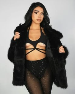 Fashion Go Lush Luv Long Faux Fur Jacket -ravewonder store RW 111722 615