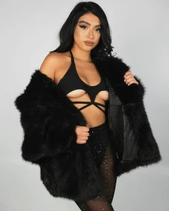 Fashion Go Lush Luv Long Faux Fur Jacket -ravewonder store RW 111722 654