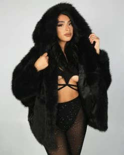 Fashion Go Lush Luv Long Faux Fur Jacket -ravewonder store RW 111722 658