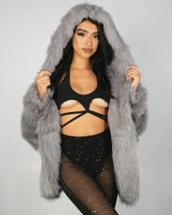 Fashion Go Lush Luv Long Faux Fur Jacket -ravewonder store RW 111722 708