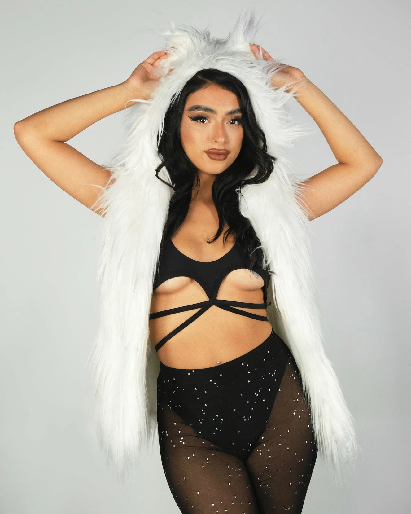 AE Multi-Color LED Faux Fur Vest 7 AE Multi-Color LED Faux Fur Vest - Image 5