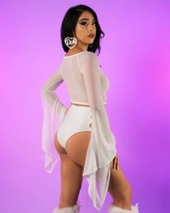 J. Valentine Sheer Mesh Lace Bell Long Sleeve Gypsy Top 15 J. Valentine Sheer Mesh Lace Bell Long Sleeve Gypsy Top -ravewonder store RW 120622 1012