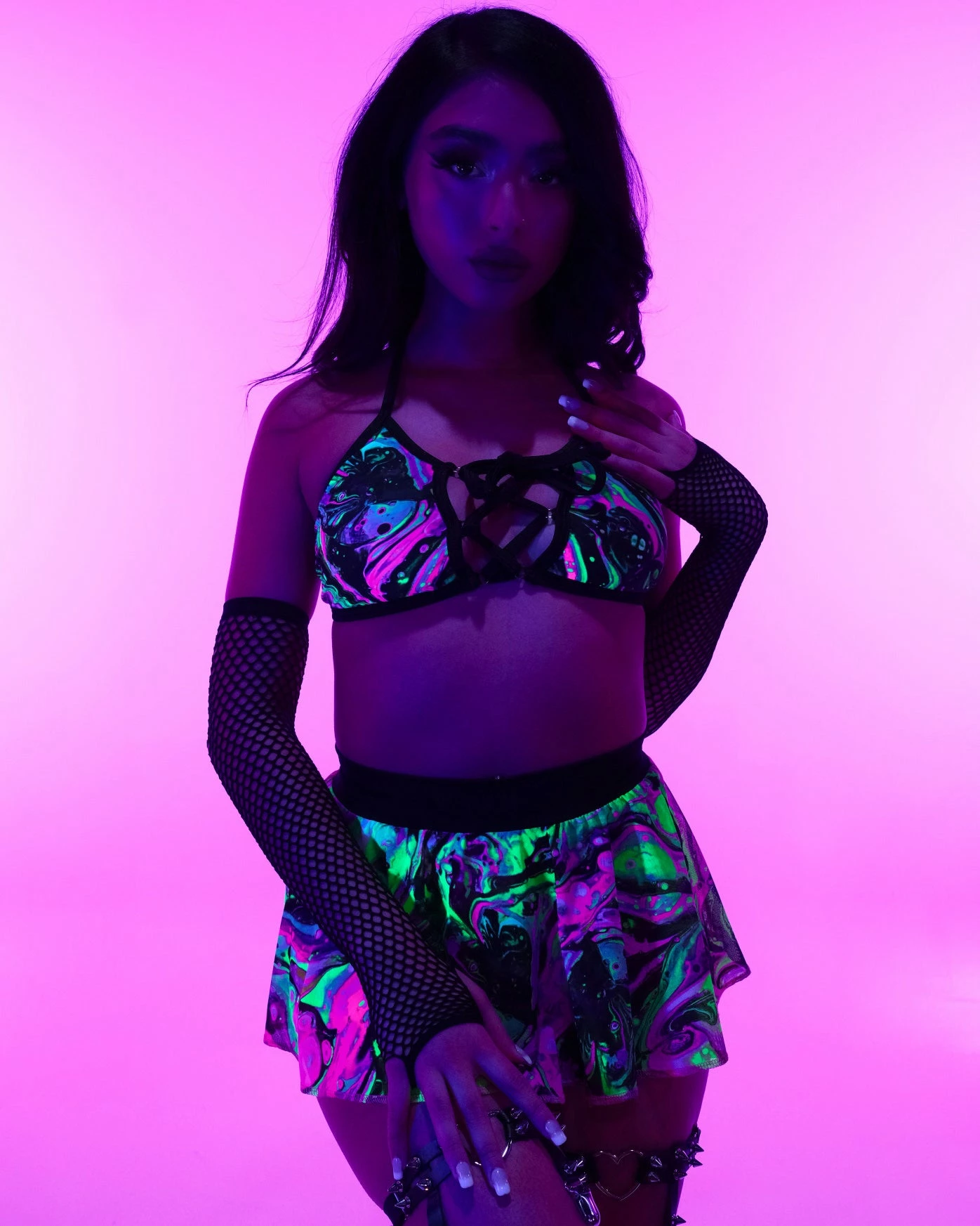 Rolita Couture Acid Waves Lace-Up Top 2 Rolita Couture Acid Waves Lace-Up Top - Image 2