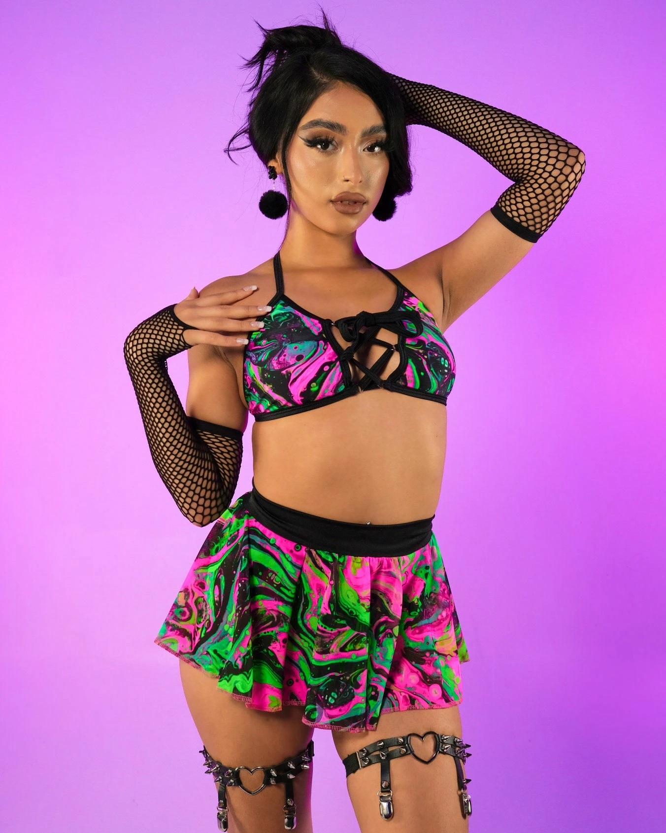 Rolita Couture Acid Waves Lace-Up Top 3 Rolita Couture Acid Waves Lace-Up Top - Image 3